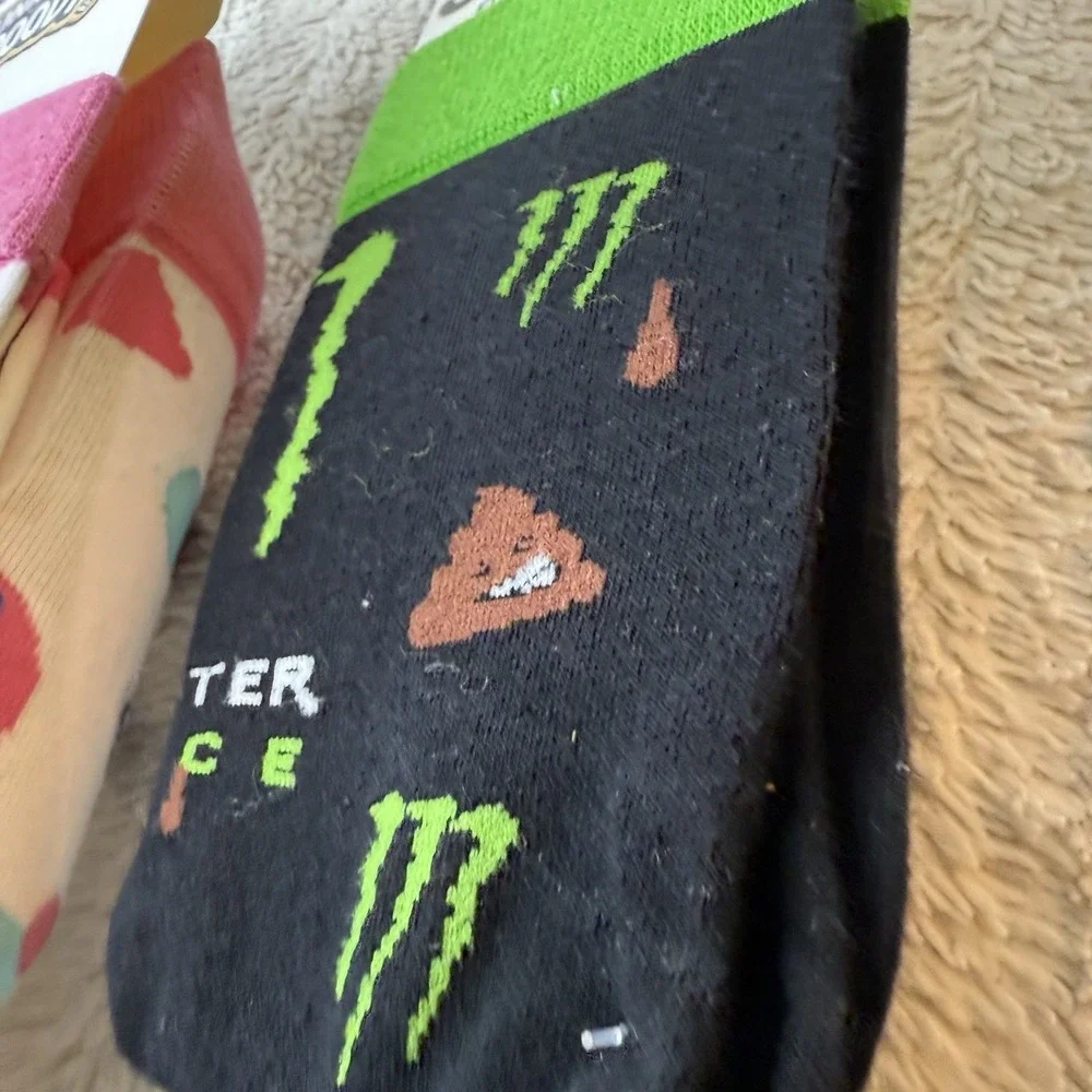 Two Pairs Junk Food Doody Socks Blow Poofs Monster Deuce Funny Gift‎